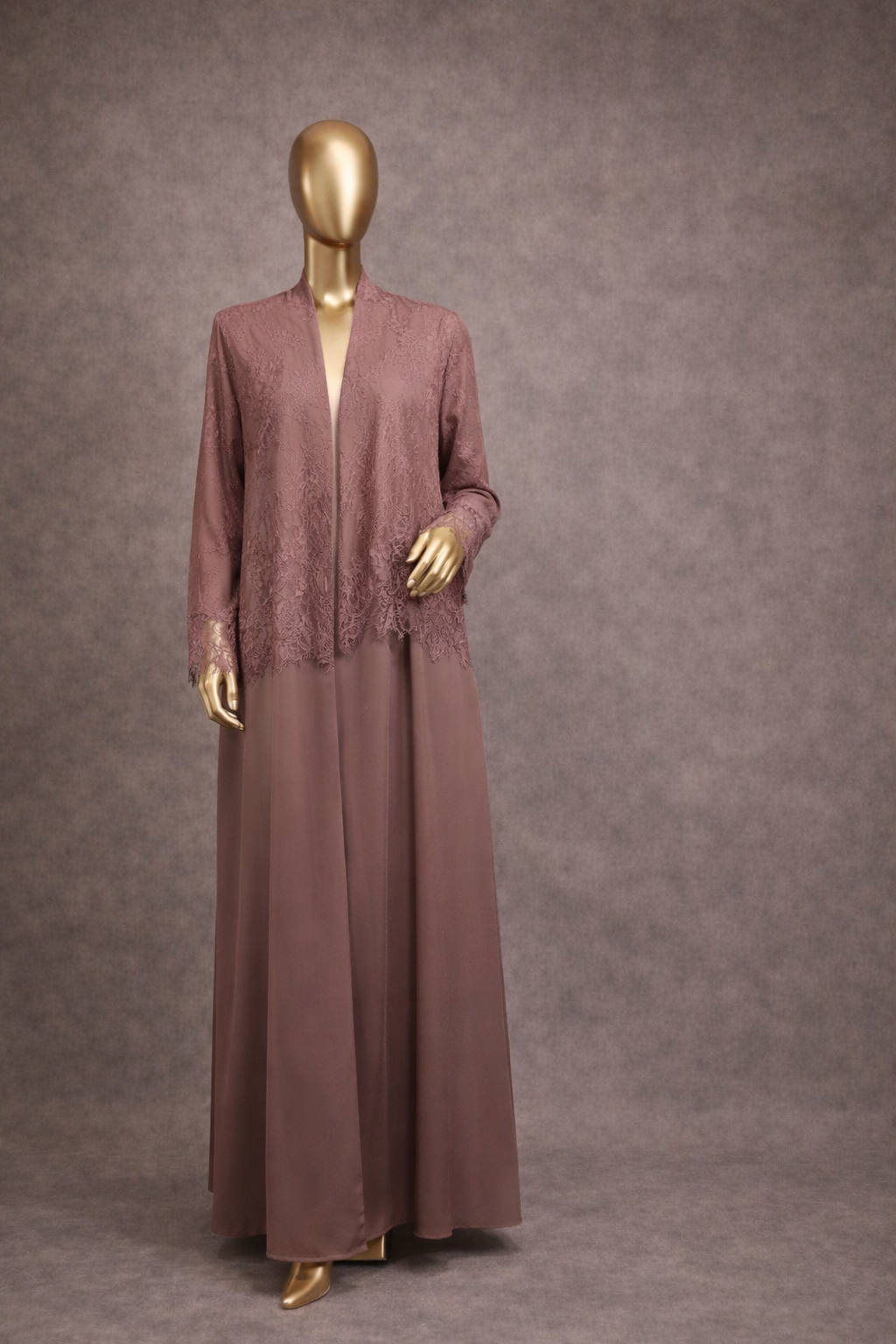 Antique Blush - Lace Bodice Abaya