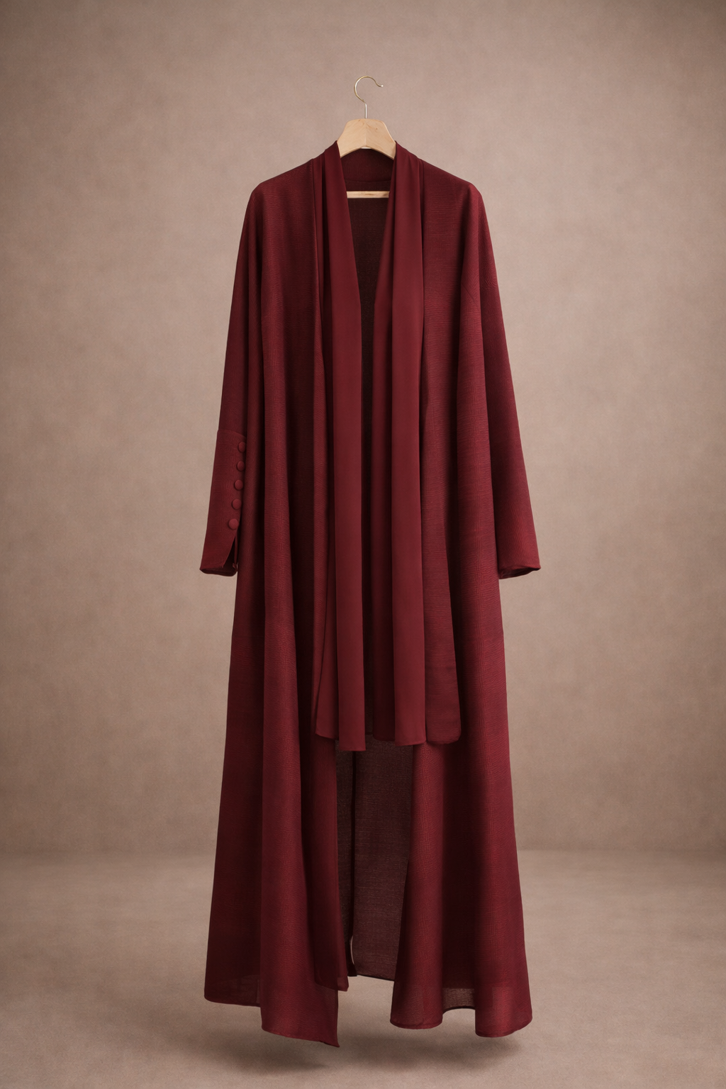 The Elevated Pleat - Ruby Red Abaya