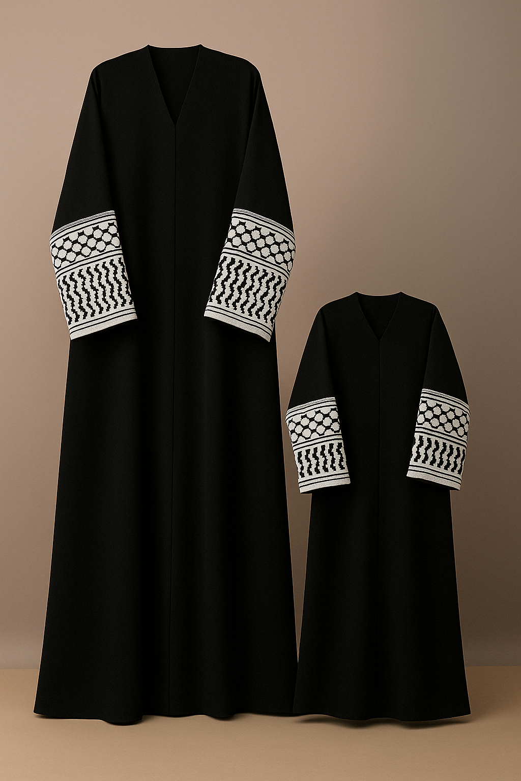 Keffiyeh Sleeve Kids Abaya