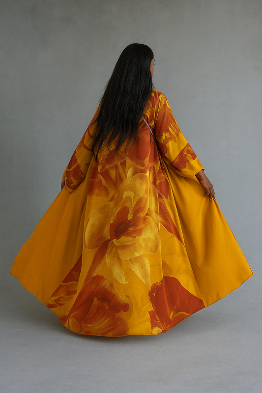 The Orange Aura Abaya