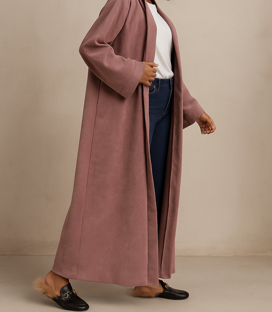 The Corduroy Coat - Dusty Rose (Discounted – Minor Cosmetic Flaw)