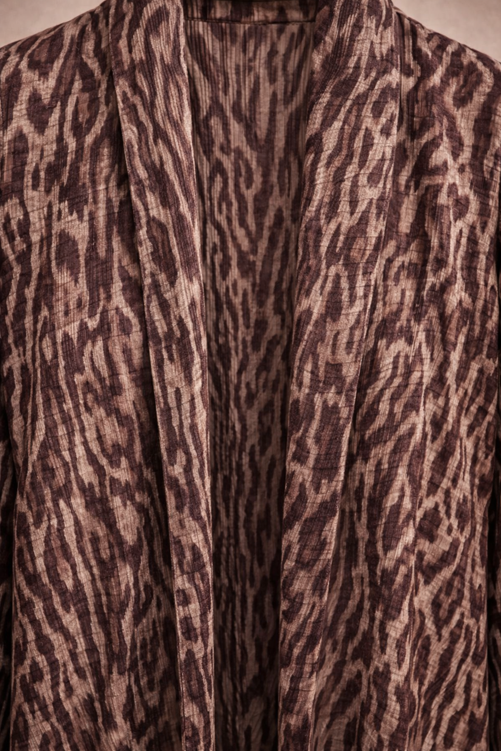 The Printed Pleat - Cocoa Leopard Abaya