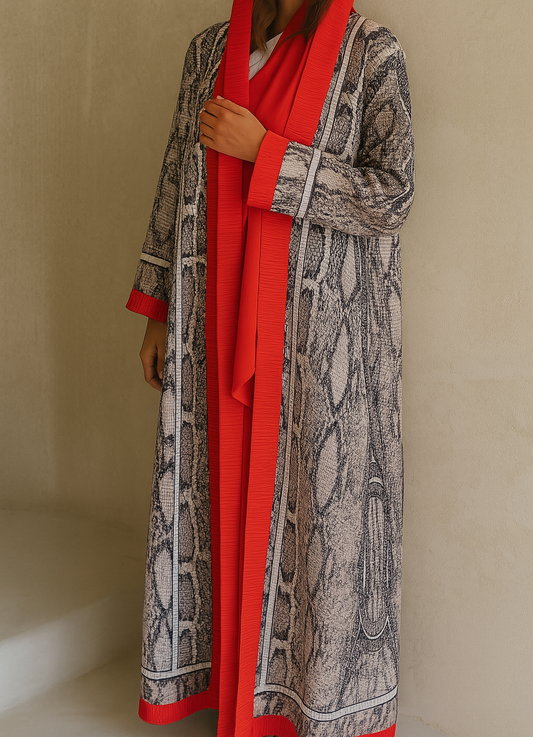 The Red Python Abaya