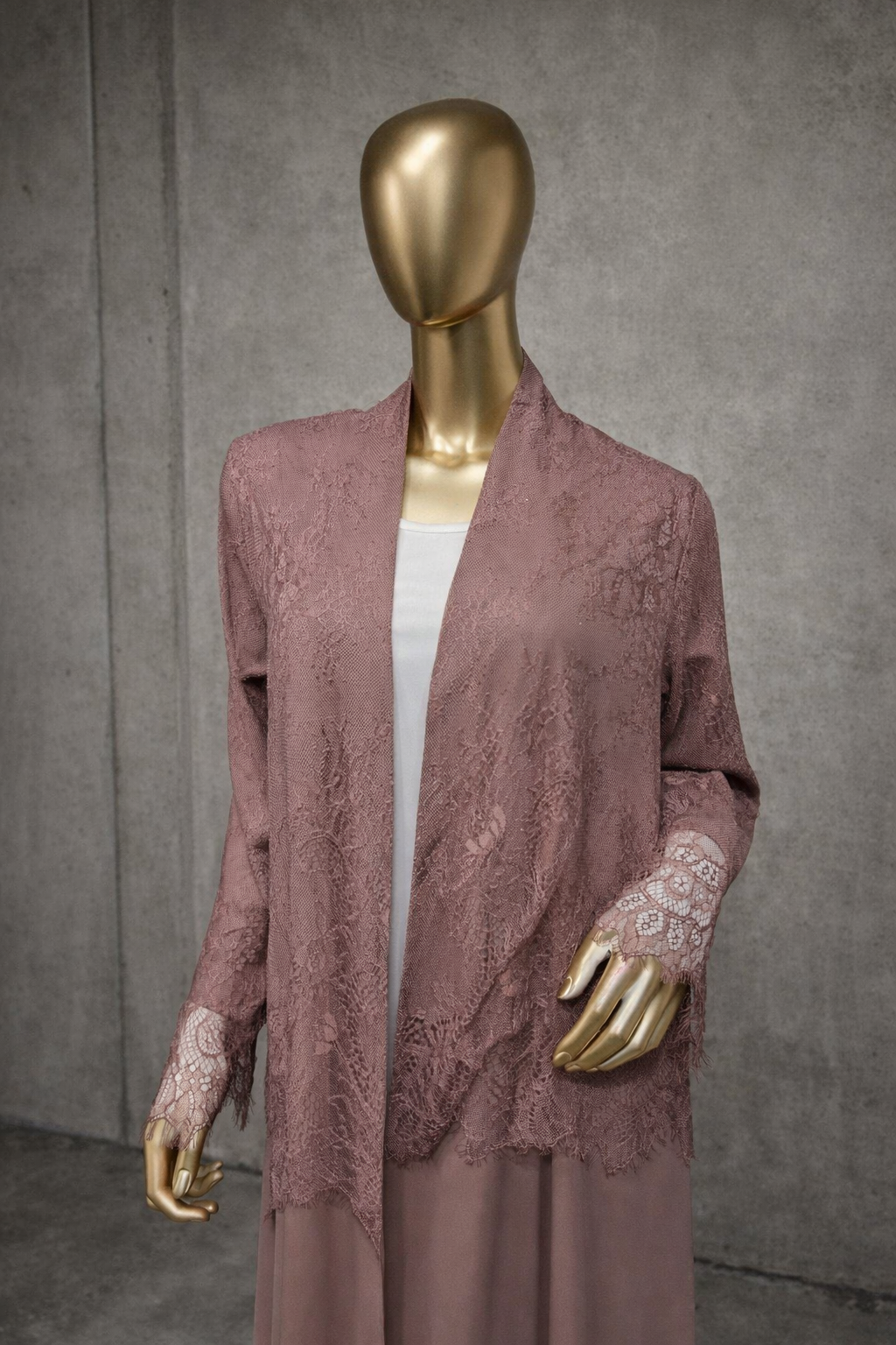 Antique Blush - Lace Bodice Abaya